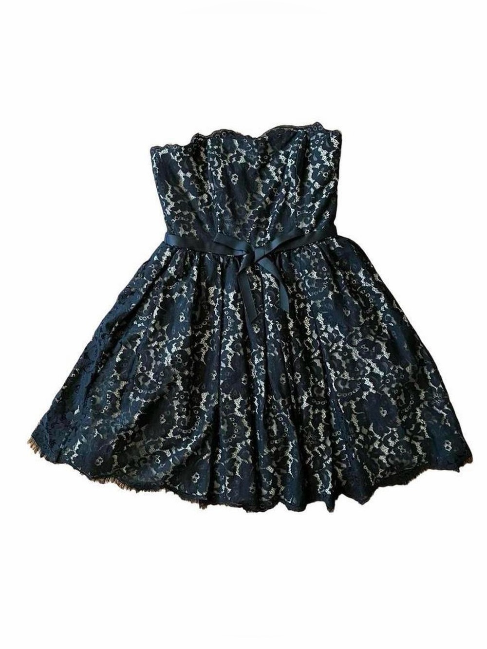 Robert Rodriguez Black Lace Strapless Mini Dress 4